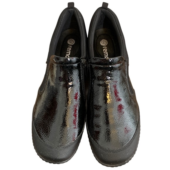 Rieker Remonte Soft Shoes Sneakers Womens 9.5/40 Black Metallic Zip Up Slip On - Picture 3 of 9